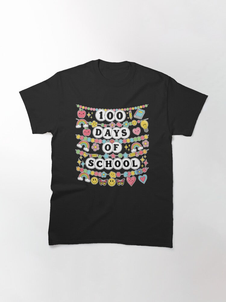 100 Days of School Friendship Bracelets Cute Classroom Celebration Classic T-Shirt