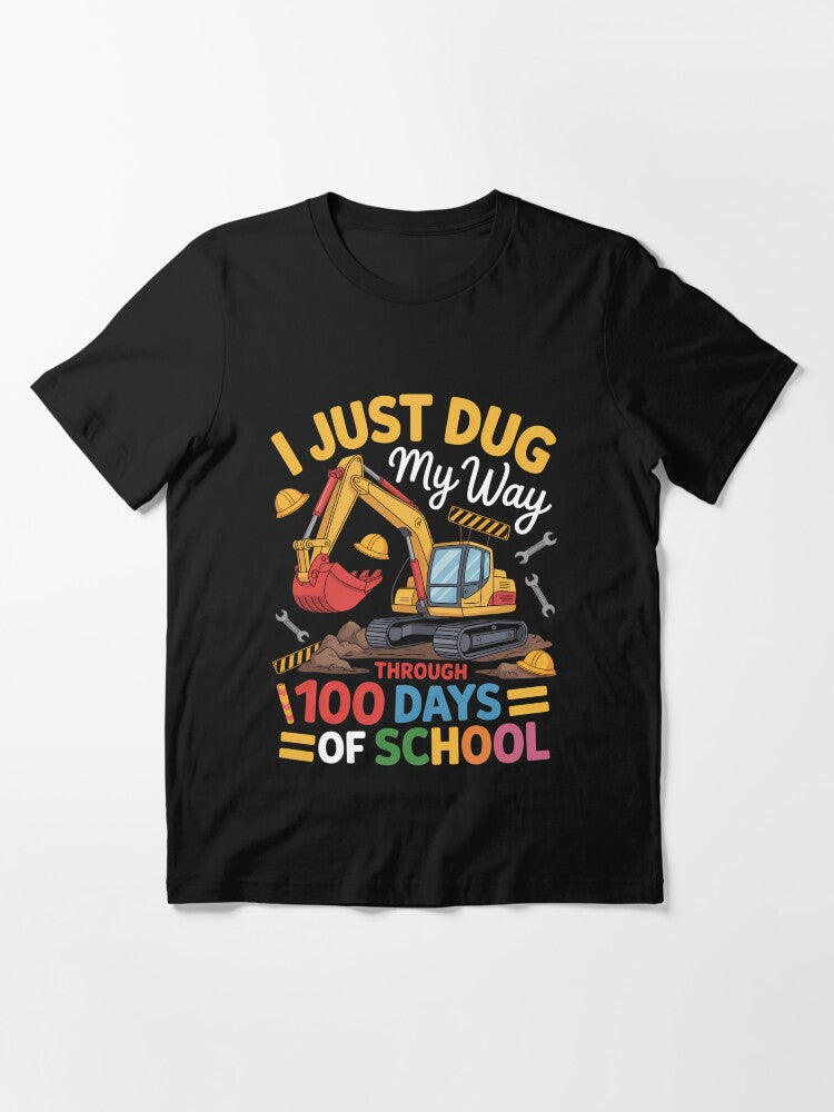 100 Days of School Construction Funny Cute Essential T-Shirt