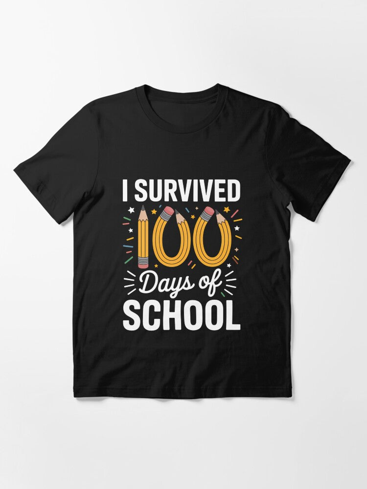 100 Days of School Funny Teachers Students Essential T-Shirt