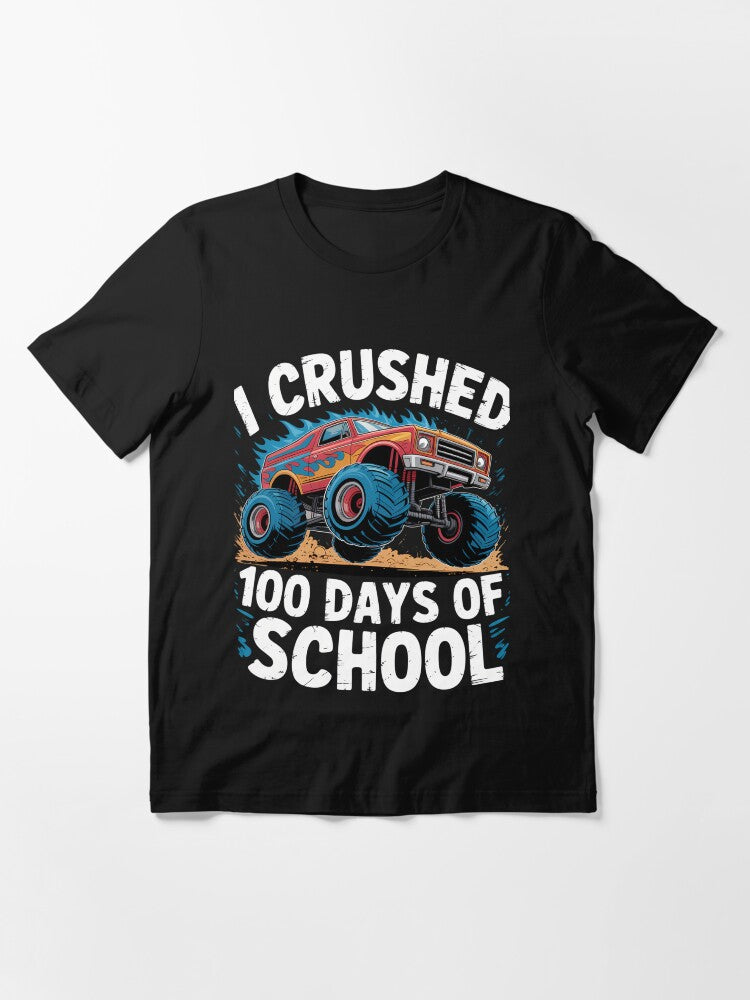 100 Days of School Monster Trucks 100th Day of Essential T-Shirt