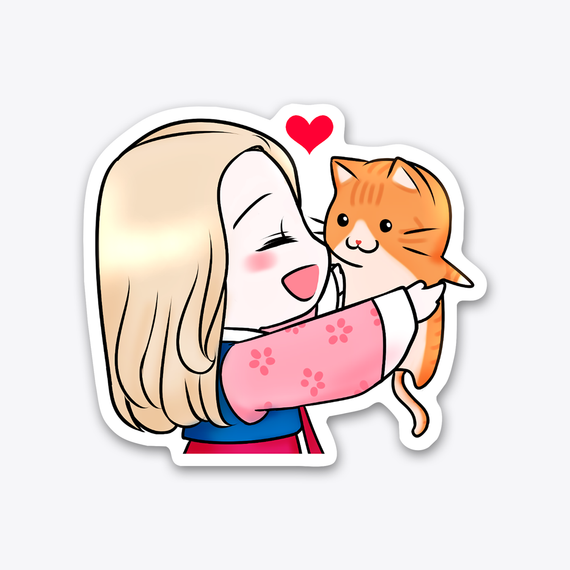 Dizzy and Kitty Sticker
